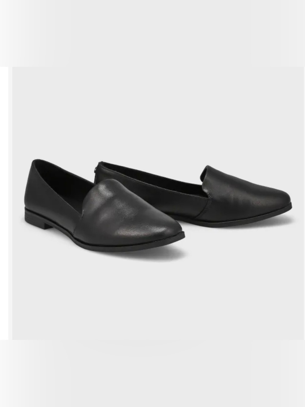 Black Women's Pointed Toe Slip-On Flats